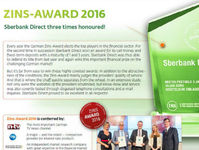 Zins-Award 2016: Sberbank Direct завоевал престижную премию