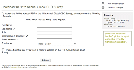 Download PDF of the 11th Annual Global CEO Survey
