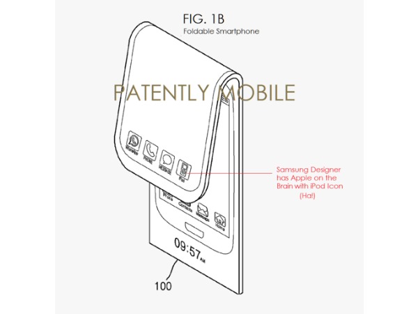 Samsung хочет запатентовать гибкий смартфон и планшет-книжку