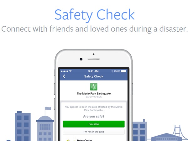 Facebook запустил новую функцию Safety Check